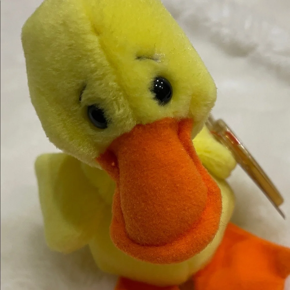 Ty Yellow and Orange Plush Duck